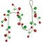 Northlight 4' x 6" Green and Red Ball Ornament Christmas Garland, Unlit